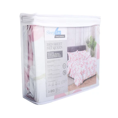 Gambar Sleeplite 160x200 cm Set 5 Pcs Seprai Queen Polyester Violet - Pink