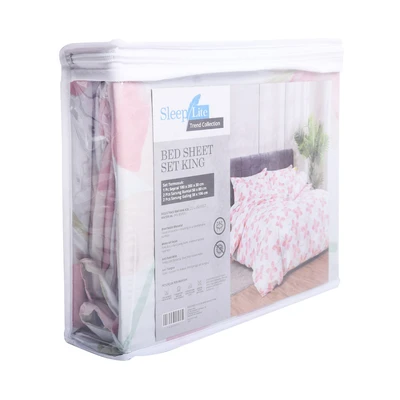 Gambar Sleeplite 180x200 cm Set 5 Pcs Seprai King Polyester Violet - Pink