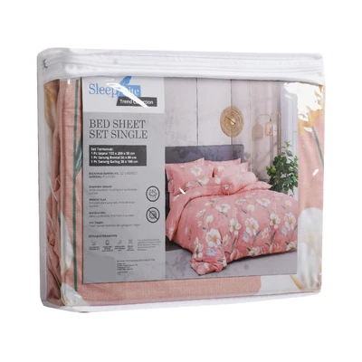 Gambar Sleeplite 120x200 Cm Set 3 Pcs Seprai Single Polyester Buttercup - Pink