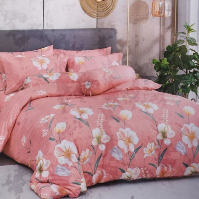 Gambar Sleeplite 160x200 cm Set 5 Pcs Seprai Queen Polyester Buttercup - Pink