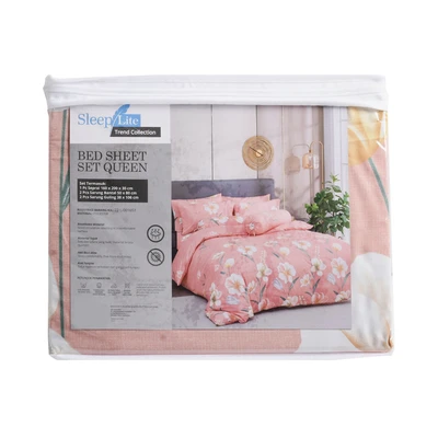 Gambar Sleeplite 160x200 cm Set 5 Pcs Seprai Queen Polyester Buttercup - Pink
