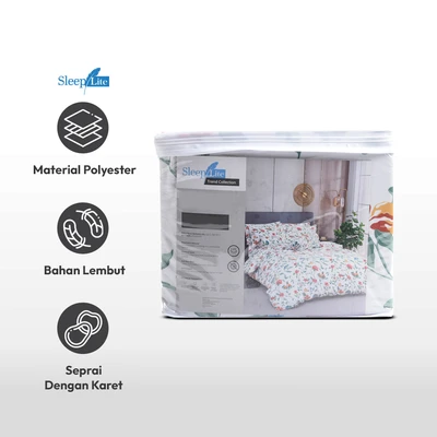 Gambar Sleeplite 120x200 cm Set 3 Pcs Seprai Single Polyester Evelyn