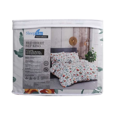Gambar Sleeplite 180x200 cm Set 5 Pcs Seprai King Polyester Evelyn