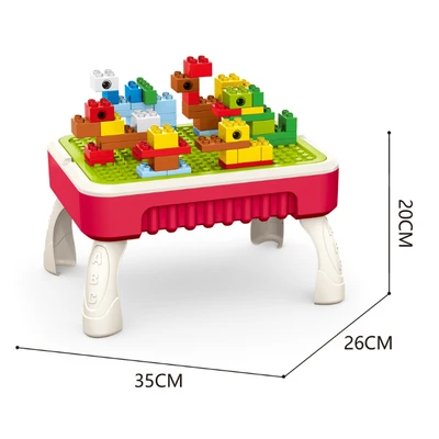 Gambar Bricks Kingdom Set 58 Pcs Drawing Board Table Blocks