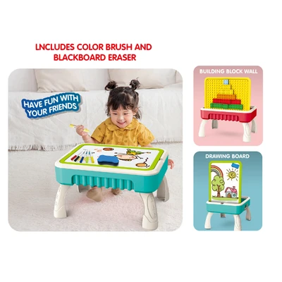 Gambar Bricks Kingdom Set 58 Pcs Drawing Board Table Blocks