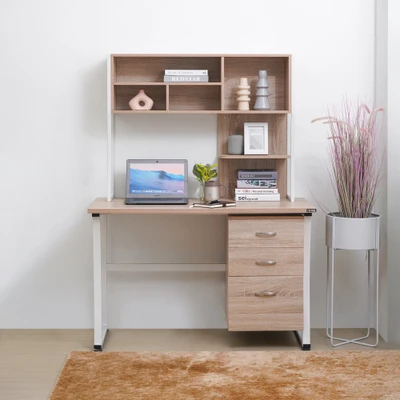 Gambar Informa Hyoga Meja Kantor - Cokelat Oak/Putih