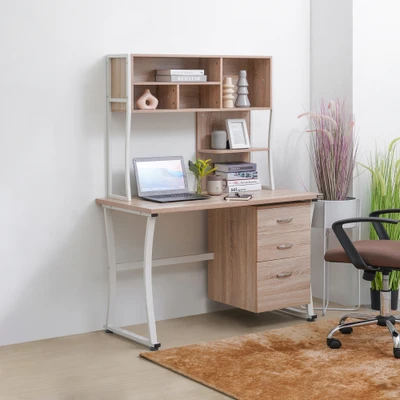 Gambar Informa Hyoga Meja Kantor - Cokelat Oak/Putih