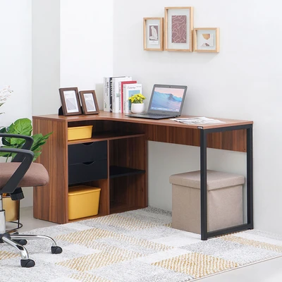 Gambar Informa Hagen Meja Kantor - Cokelat Walnut/Hitam