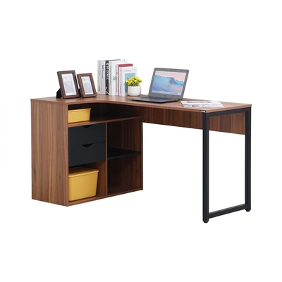 Gambar Informa Hagen Meja Kantor - Cokelat Walnut/Hitam