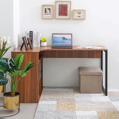 Gambar Informa Hagen Meja Kantor - Cokelat Walnut/Hitam