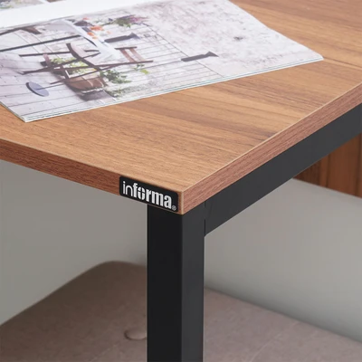 Gambar Informa Hagen Meja Kantor - Cokelat Walnut/Hitam