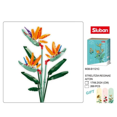 Gambar Sluban Set Flowers Strelitzia Reginae Aiton - Mix