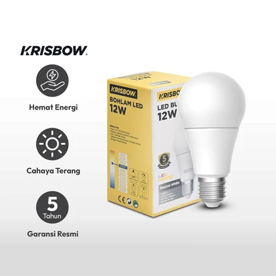 Gambar Krisbow Premier Bohlam LED 12 Watt 1440 Lumen Natural White E27 - Putih