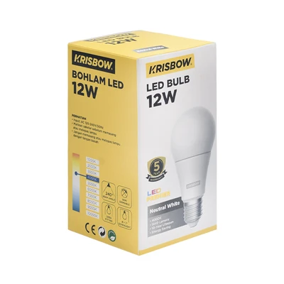 Gambar Krisbow Premier Bohlam LED 12 Watt 1440 Lumen Natural White E27 - Putih