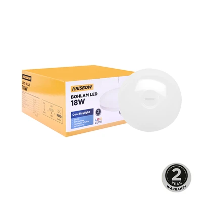 Gambar Krisbow Lumi Bohlam LED Mushroom 18 Watt 1800 Lumen Cool Daylight E27 - Putih