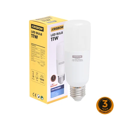 Gambar Krisbow Radiant Bohlam LED Tubular 11 Watt 1210 Lumen Cool Daylight E27 - Putih