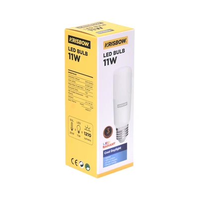 Gambar Krisbow Radiant Bohlam LED Tubular 11 Watt 1210 Lumen Cool Daylight E27 - Putih