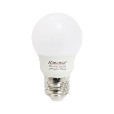 Gambar Krisbow Lumi Bohlam LED 3 Watt 300 Lumen Cool Daylight E27 - Putih