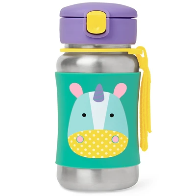 Gambar Skip Hop Zoo Ss Straw Bottle Unicorn