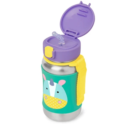 Gambar Skip Hop Zoo Ss Straw Bottle Unicorn