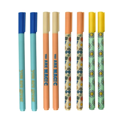 Gambar Ataru Set 8 Pcs Pulpen Biru Daisy Magic