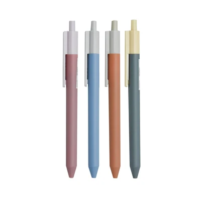 Gambar Ataru Set 4 Pcs Pulpen Biru Retractable - Pastel