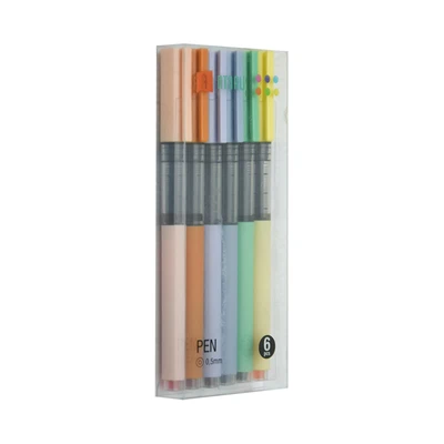 Gambar Ataru Set 6 Pcs Pulpen Rainbow Series