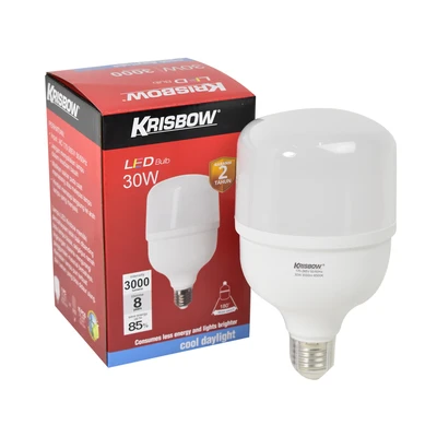 Gambar Krisbow Lumi Bohlam LED High Power 30 Watt 3000 Lumen Cool Daylight E27 - Putih