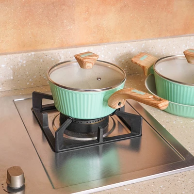Gambar Cooking Color Sienna Perlengkapan Masak Greblon C3 Set 5 pcs - Hijau Mint