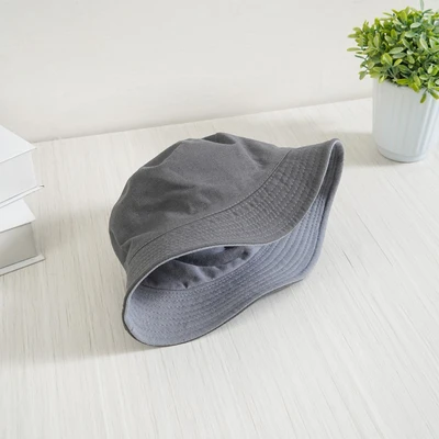 Ataru Topi Bucket Reversible Texture Biru/abu-abu