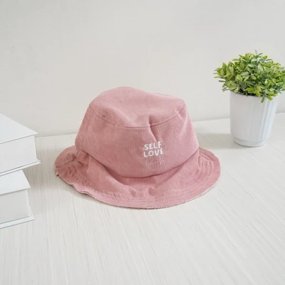 Gambar Ataru Topi Bucket Corduroy - Pink