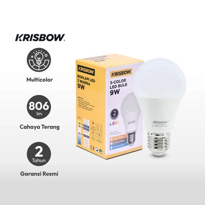 Gambar Krisbow Lumi Bohlam Led Switch Color 9 Watt