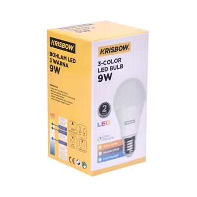 Gambar Krisbow Lumi Bohlam Led Switch Color 9 Watt