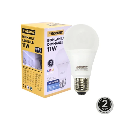 Gambar Krisbow Lumi Bohlam Led 3 Step Dimming 11 Watt - Cool Daylight