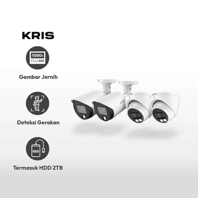 Gambar Kris Kamera Cctv Cvi Full Color Mic 2mp 8ch4cam