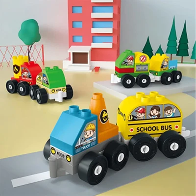 Gambar Bricks Kingdom Funny Mini Block Transportation Random