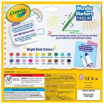 Gambar Crayola Set 20 Pcs Colors Wonder Markers 580085