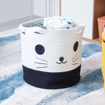 Gambar Informa Keranjang Penyimpanan Cat 35x35x35 cm - Hitam/Putih
