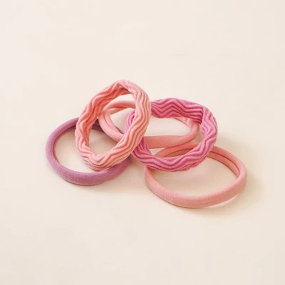 Gambar Ataru Ikat Rambut Elastis Set 5 pcs - Pink