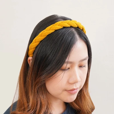 Gambar Ataru Bando Knit Braid - Kuning Mustard