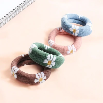 Gambar Ataru Ikat Rambut Thick Flower Set 2 pcs - Biru/Pink