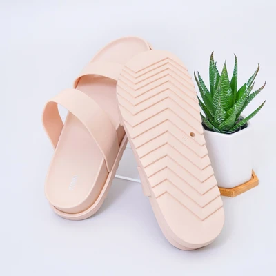 Gambar Ataru Ukuran 37 Sandal Wanita Double Stripe - Pink Nude