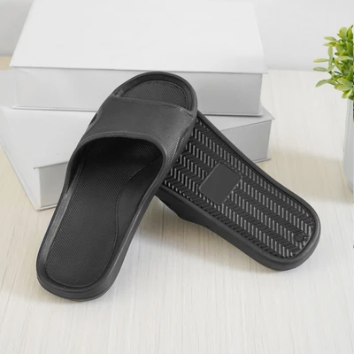 Gambar Ataru Ukuran 40/41 Sandal Rumah Simple - Hitam