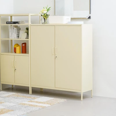 Gambar Informa Lenelle Kabinet Kantor Metal 2 Pintu Wide - Putih Ivory