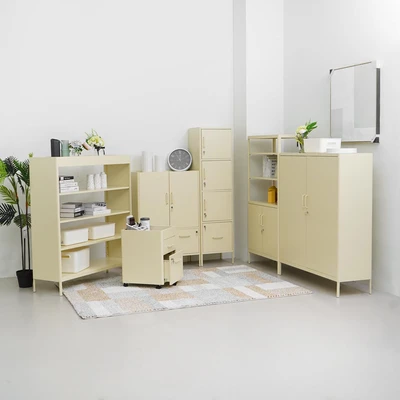 Gambar Informa Lenelle Kabinet Kantor Metal 2 Pintu Wide - Putih Ivory