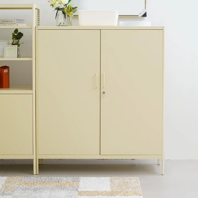 Gambar Informa Lenelle Kabinet Kantor Metal 2 Pintu Wide - Putih Ivory