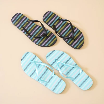 Gambar Ataru Ukuran 39 Sandal Wanita Stirpe Flip Flop - Hitam