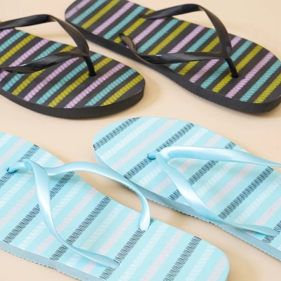 Gambar Ataru Ukuran 39 Sandal Wanita Stirpe Flip Flop - Hitam