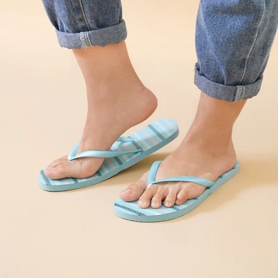 Gambar Ataru Ukuran 37 Sandal Jepit Wanita Stirpe Flip Flop - Biru