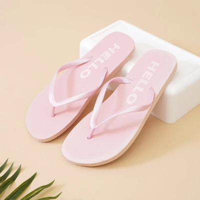 Gambar Ataru Ukuran 38 Sandal Jepit Wanita Hello Flip Flop - Pink